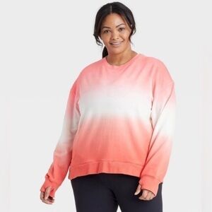 ALL in motion women’s orange ombré pullover size XL EUC